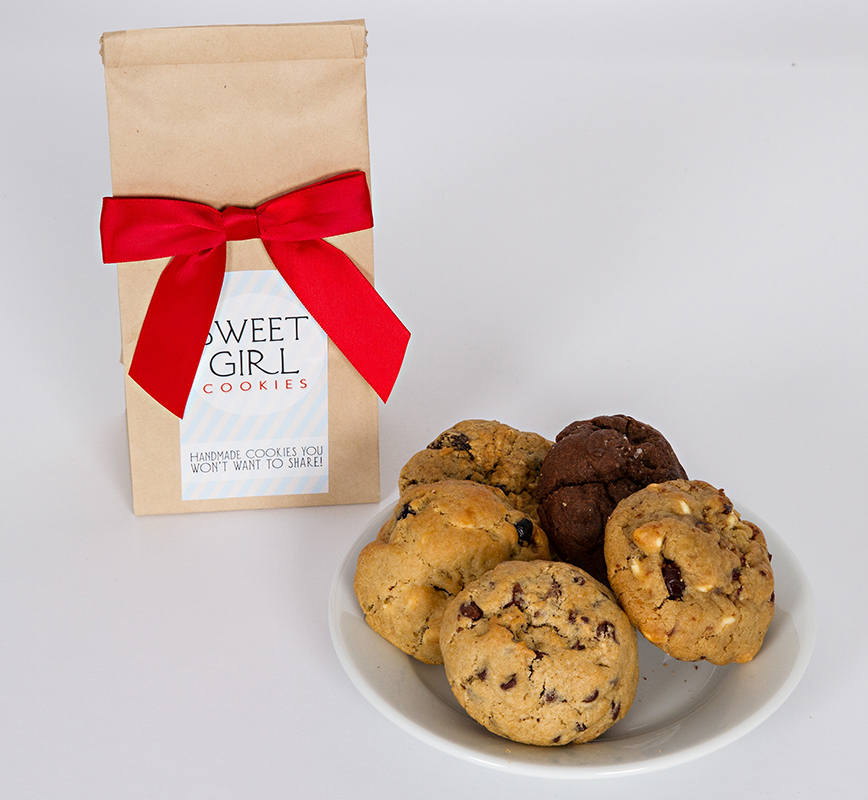 Sweet Bites Gift Bag Cookies Light Blue
